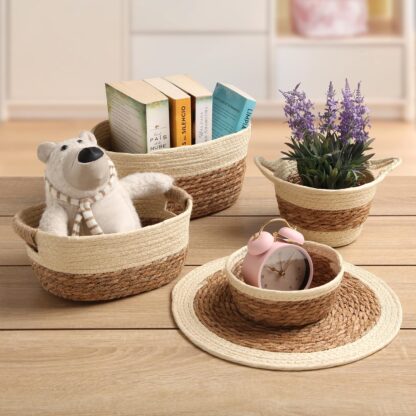 BEIGE BASKET WITH HANDLES M - Image 2