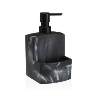 BLACK MARBLE DISPENSER WITH SCRUBBER