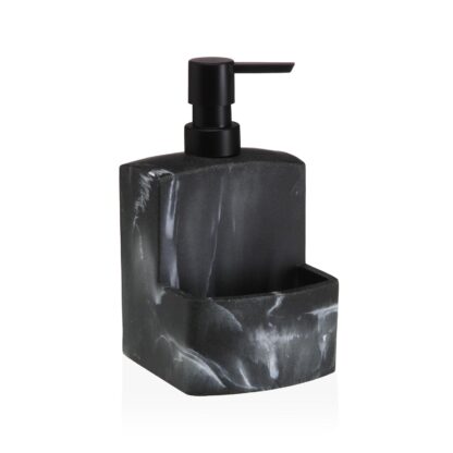 BLACK MARBLE DISPENSER WITH SCRUBBER