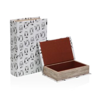 SET OF 2 DECORATIVE BOOKS "GATTO"