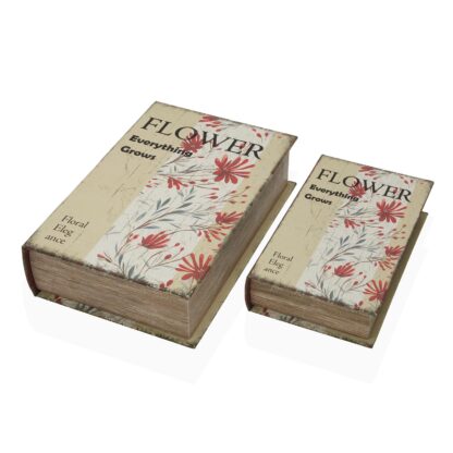 SET OF 2 DECORATIVE BOOKS "FLOWER ELEGANCE" - Image 2