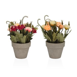 ASSORTED DECORATIVE POT WITH CARNATIONS 26 CM