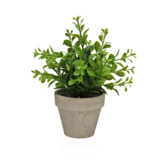 DECORATIVE POT WITH GREEN BOUQUET 16 CM