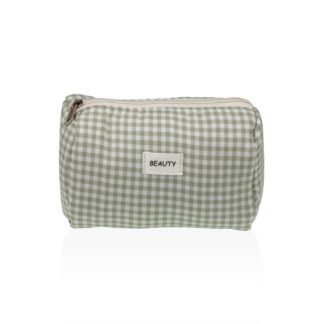 GREEN VICHY TOILETRY BAG