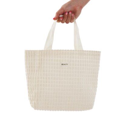 WHITE CORDUROY BAG