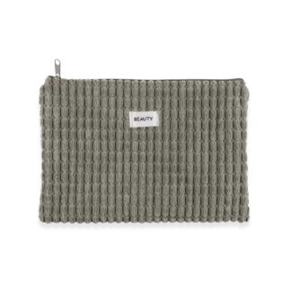 BLUE CORDUROY TOILETRY BAG 27X19CM