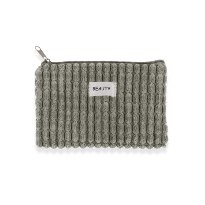 BLUE CORDUROY TOILETRY BAG 17X12CM
