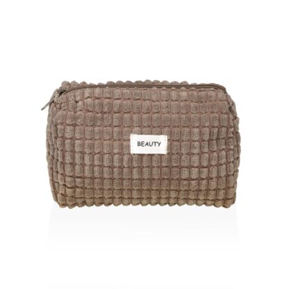 KHAKI CORDUROY TOILETRY BAG