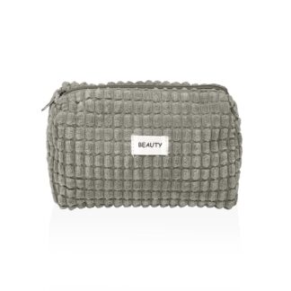 BLUE CORDUROY TOILETRY BAG