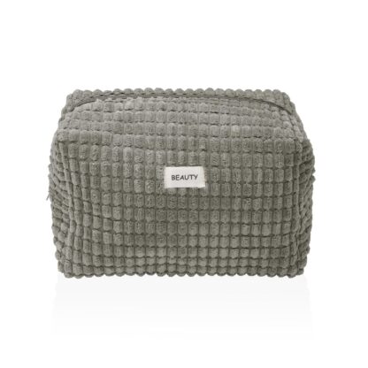 LARGE BLUE CORDUROY TOILETRY BAG