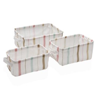 SET OF 3 FLINT RECTANGULAR BASKETS