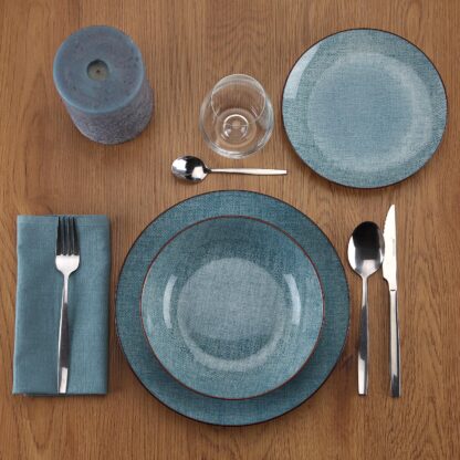 18-PIECE "TELA" BLUE DINNER SET - Image 2