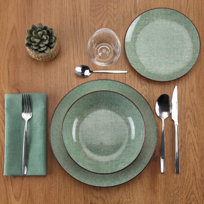 18-PIECE "TELA" GREEN DINNER SET - Image 2