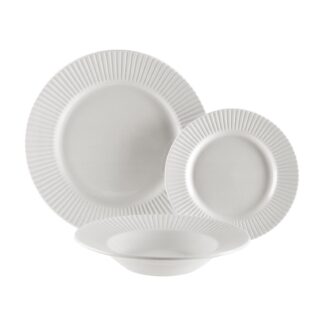 18-PIECE DINNER SET STRIPED RELIEF