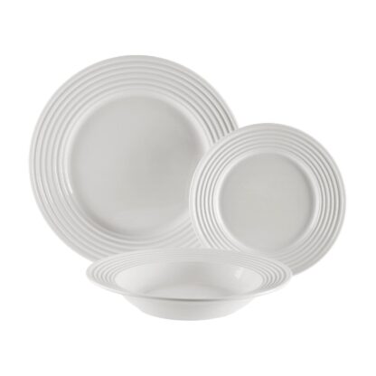 18-PIECE DINNER SET CIRCLE RELIEF