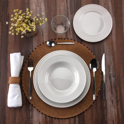 18-PIECE DINNER SET CIRCLE RELIEF - Image 2