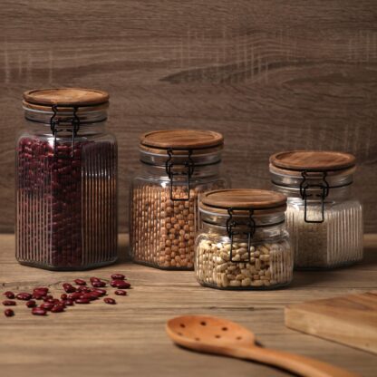 ACACIA LID JAR 800ML - Image 2