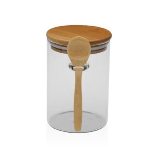 BOROSILICATE JAR WITH SPOON 400ML