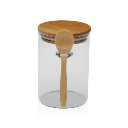 BOROSILICATE JAR WITH SPOON 400ML