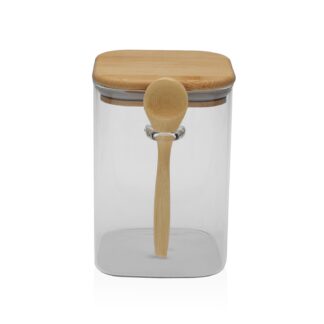 BOROSILICATE JAR WITH SPOON 850ML