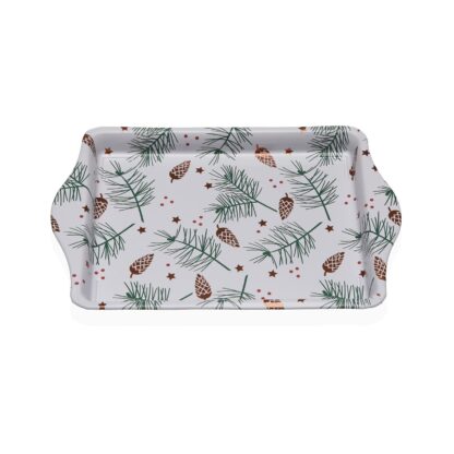 YULE METAL PLATTER WITH HANDLES