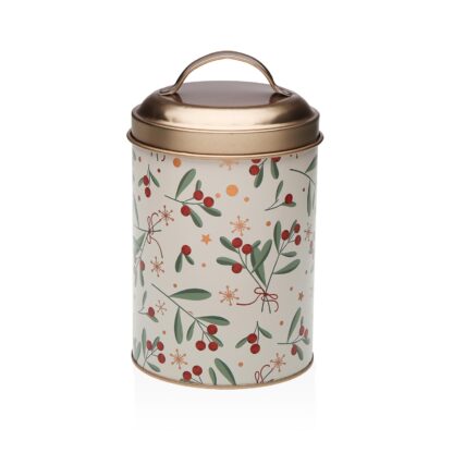 BERRY LIDDED METAL JAR