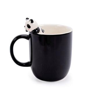 BLACK PANDA BEAR MUG