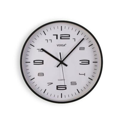 BLACK WALL CLOCK 25CM