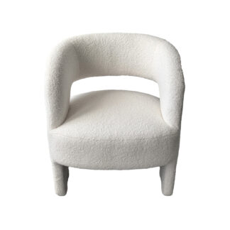 NASSER WHITE SHEEPSKIN ARMCHAIR