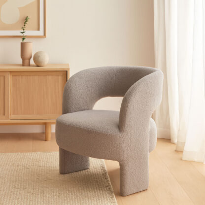 NASSER GREY SHEEPSKIN ARMCHAIR - Image 2