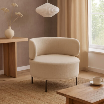 ERIE BEIGE SHEEPSKIN ARMCHAIR - Image 2