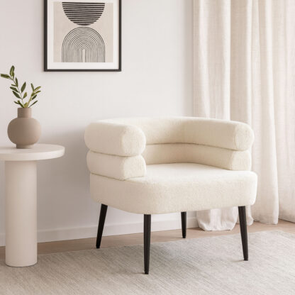 NEMI WHITE SHEEPSKIN ARMCHAIR - Image 2