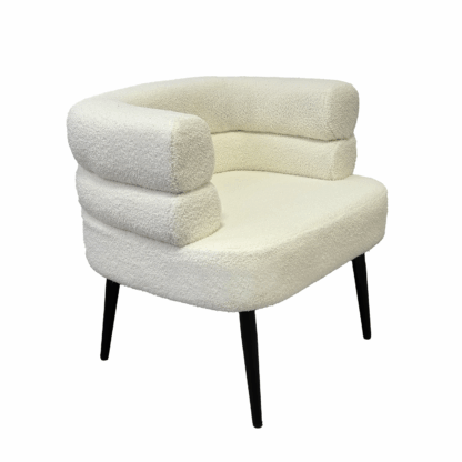 NEMI WHITE SHEEPSKIN ARMCHAIR - Image 3