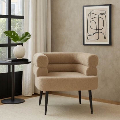 NEMI BEIGE SHEEPSKIN ARMCHAIR - Image 2
