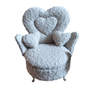 LIGHT GREY ARMCHAIR JEWELLERY BOX