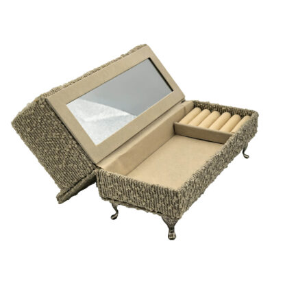 LIGHT GREY SOFA JEWELLERY BOX - Image 2