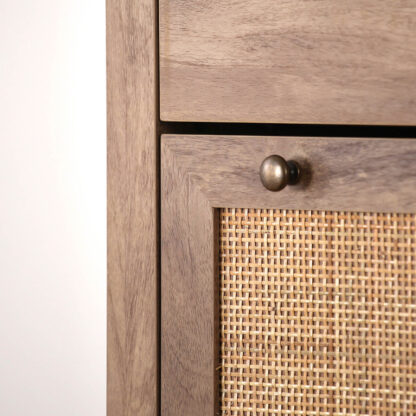 SHOE CABINET WITH RATTAN 3 DRAWERS - Image 3