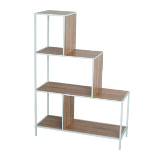 WHITE 3-TIER STEP SHELF