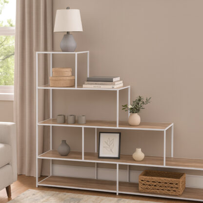 WHITE 4-TIER STEP SHELF - Image 2