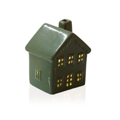 GREEN LED CERAMIC HOUSE FIGURE - Image 2