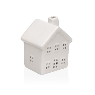 WHITE LED CERAMIC HOUSE FIGURE