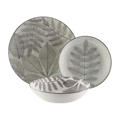 18-PIECE DINNER SET "AYLEN" DARK GREY