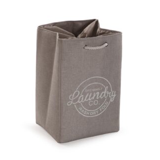GREY LAUNDRY HAMPER