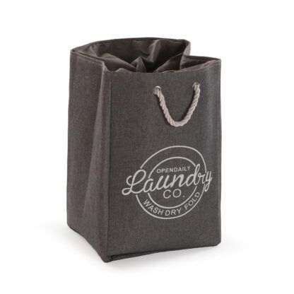 DARK GREY LAUNDRY HAMPER