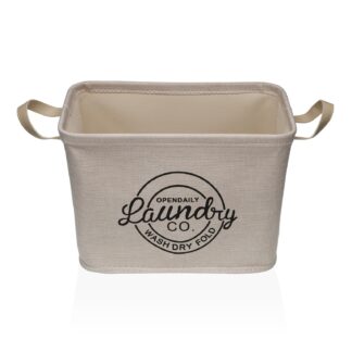 CREAM LAUNDRY BASKET