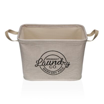 CREAM LAUNDRY BASKET