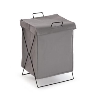 FOLDABLE GREY LAUNDRY HAMPER