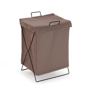 FOLDABLE BROWN LAUNDRY HAMPER