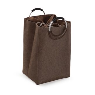 BROWN LAUNDRY HAMPER WITH HANDLES