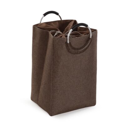 BROWN LAUNDRY HAMPER WITH HANDLES